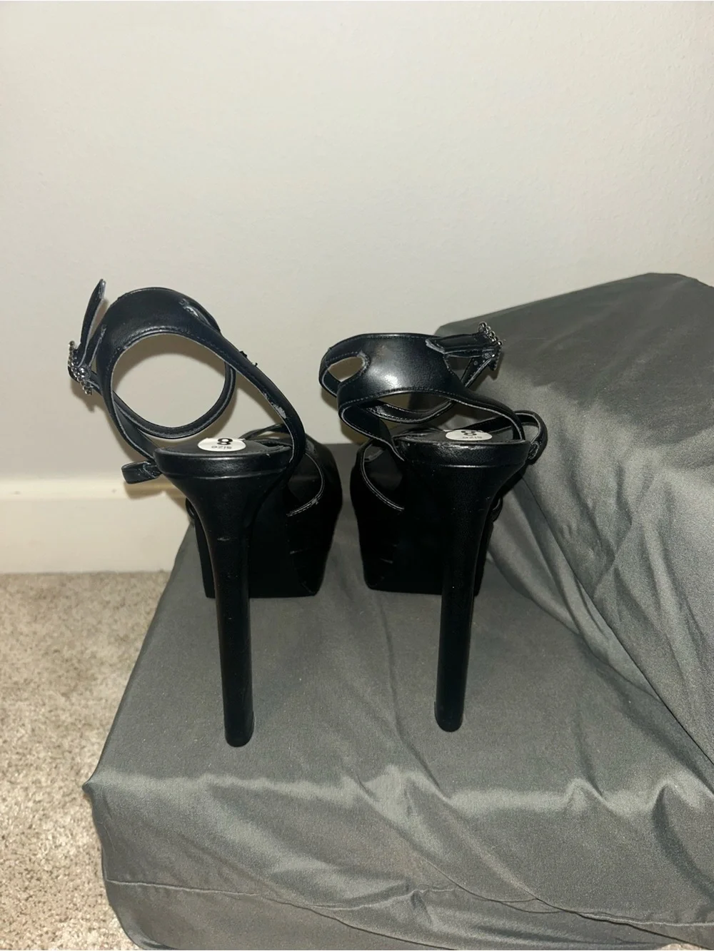 NEW Steve Madden Black Platform High Heel Stilettos Sz 8